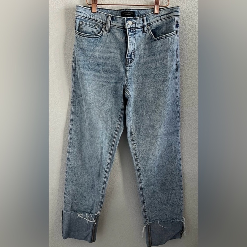 Banana Republic Slouch Jean Hemmed Cuff Trendy Acid Wash 27 / 4